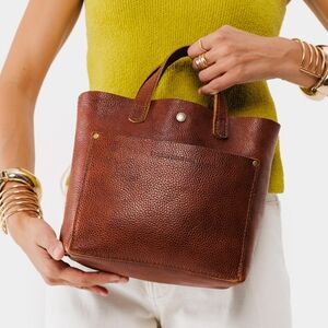 Portland Leather Goods | Mini Crossbody Tote | Nutmeg